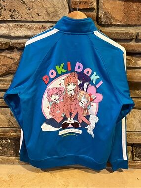 Doki Doki Literature Club Anime Blue Track Jacket